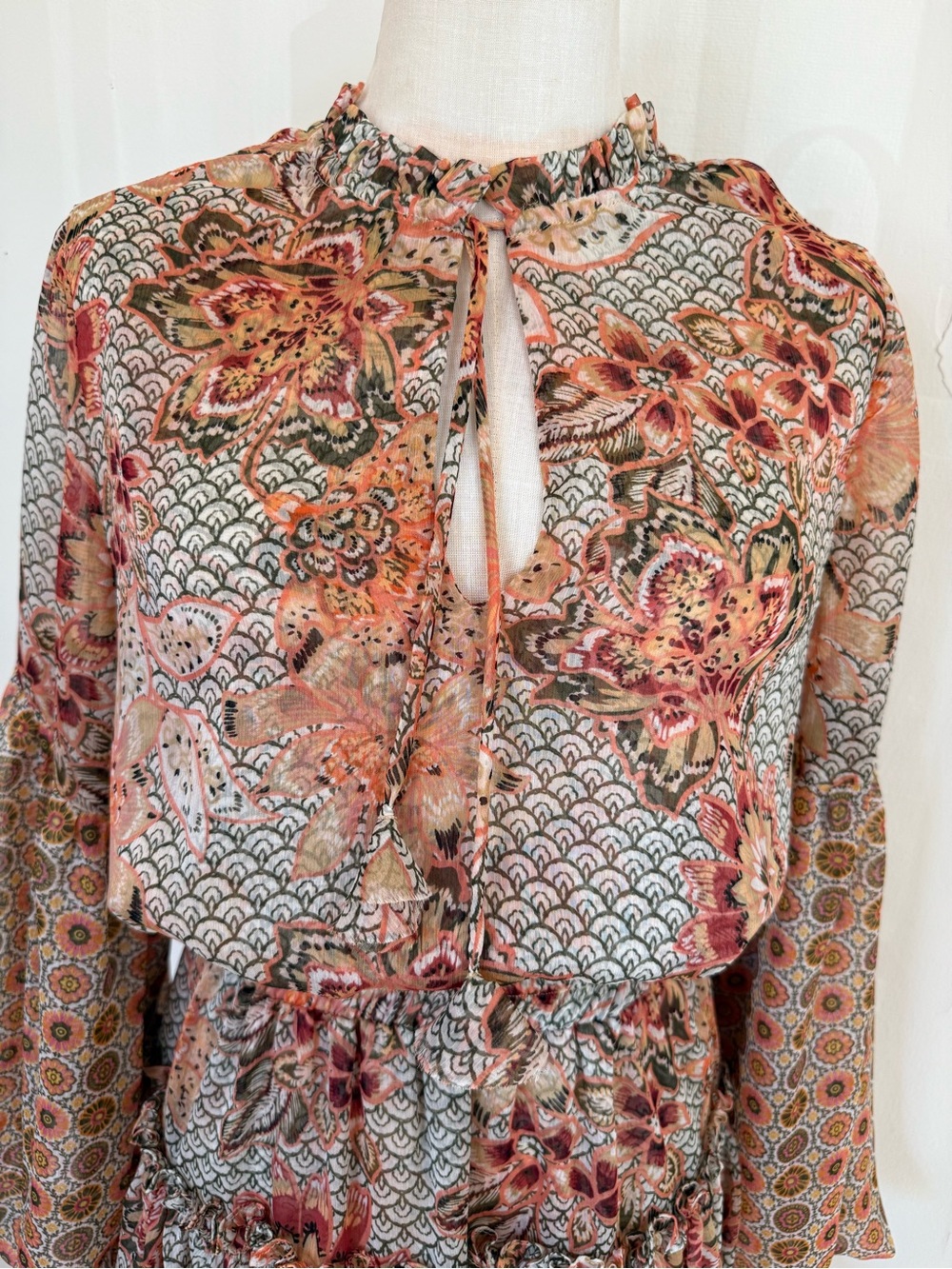 MISA LA Elisabetta Boho Floral Mini Dress XS - Picture 5 of 6